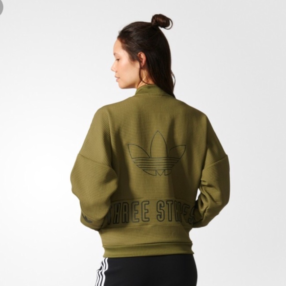 Adidas green track jacket. Never worn. size XS